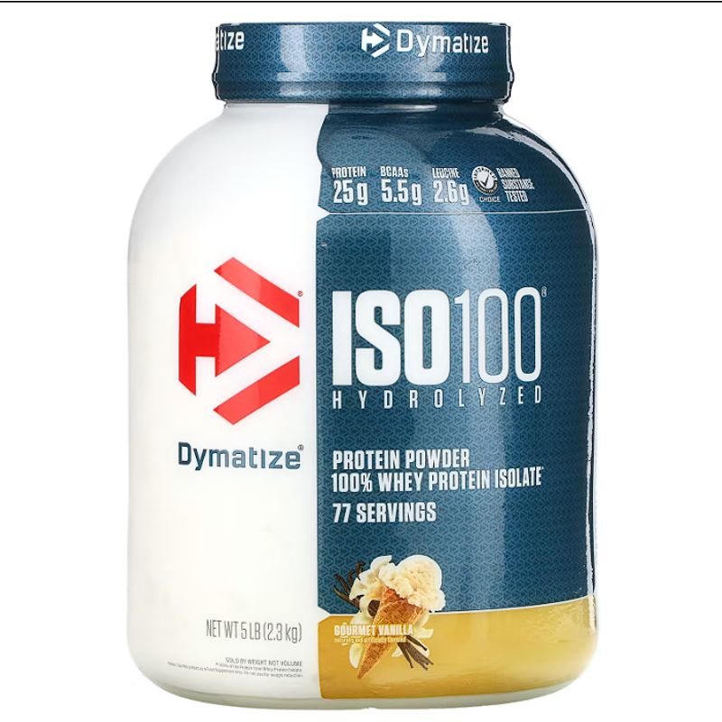 DYMATIZE - ISO100 Dymatize Vainilla 100% Hidrolizada Premium Rápida Absorción 5LB