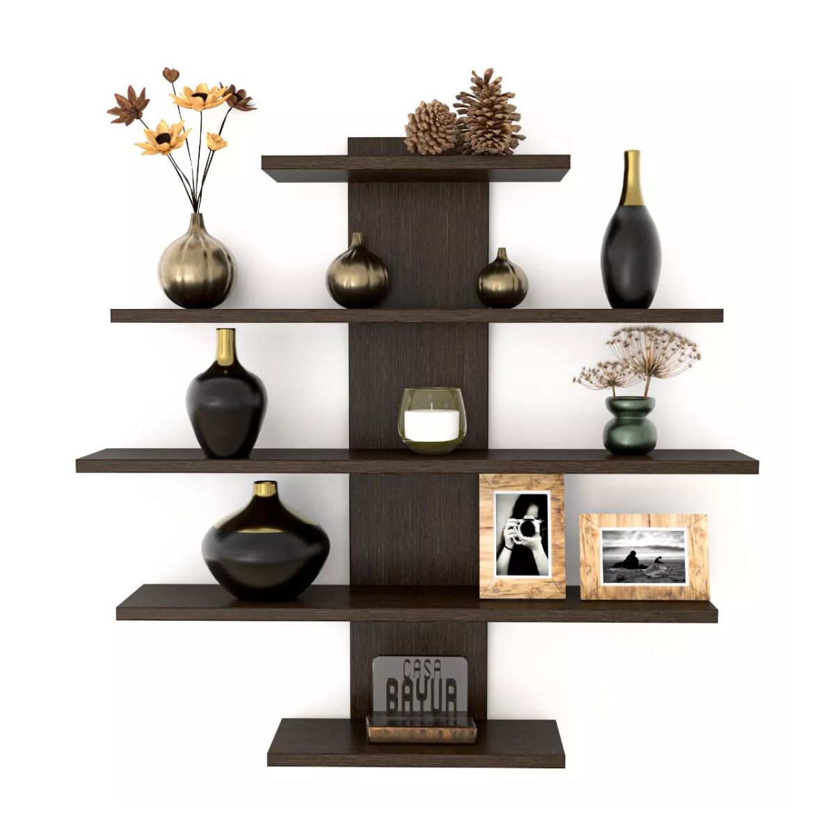 GENERICO - Super Promo  Repisa Flotante F-05  Decoración sujetalibro Wengue