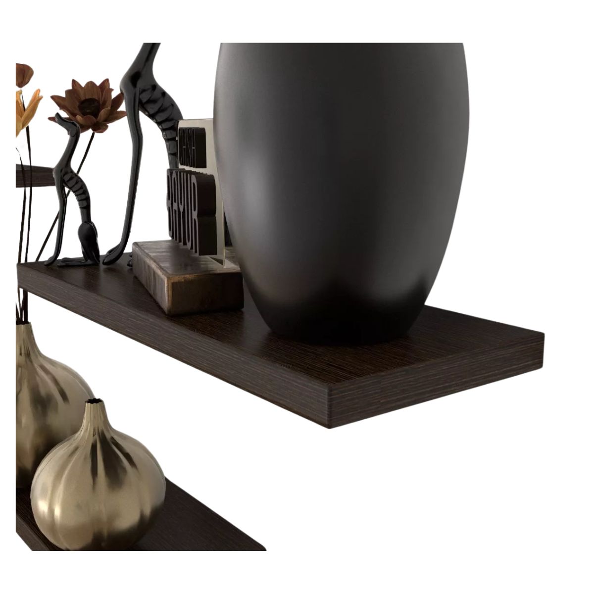 GENERICO - Super Promo  Repisa Flotante F-05  Decoración sujetalibro Wengue