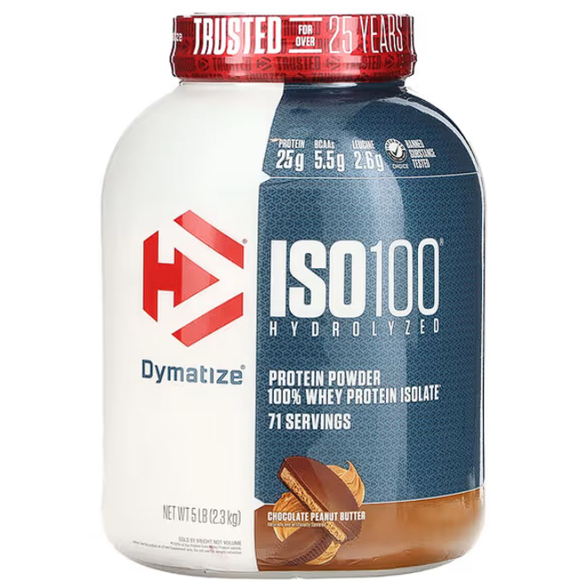 DYMATIZE - ISO100 Dymatize Mantequilla Mani 100% Hidrolizada 5LB