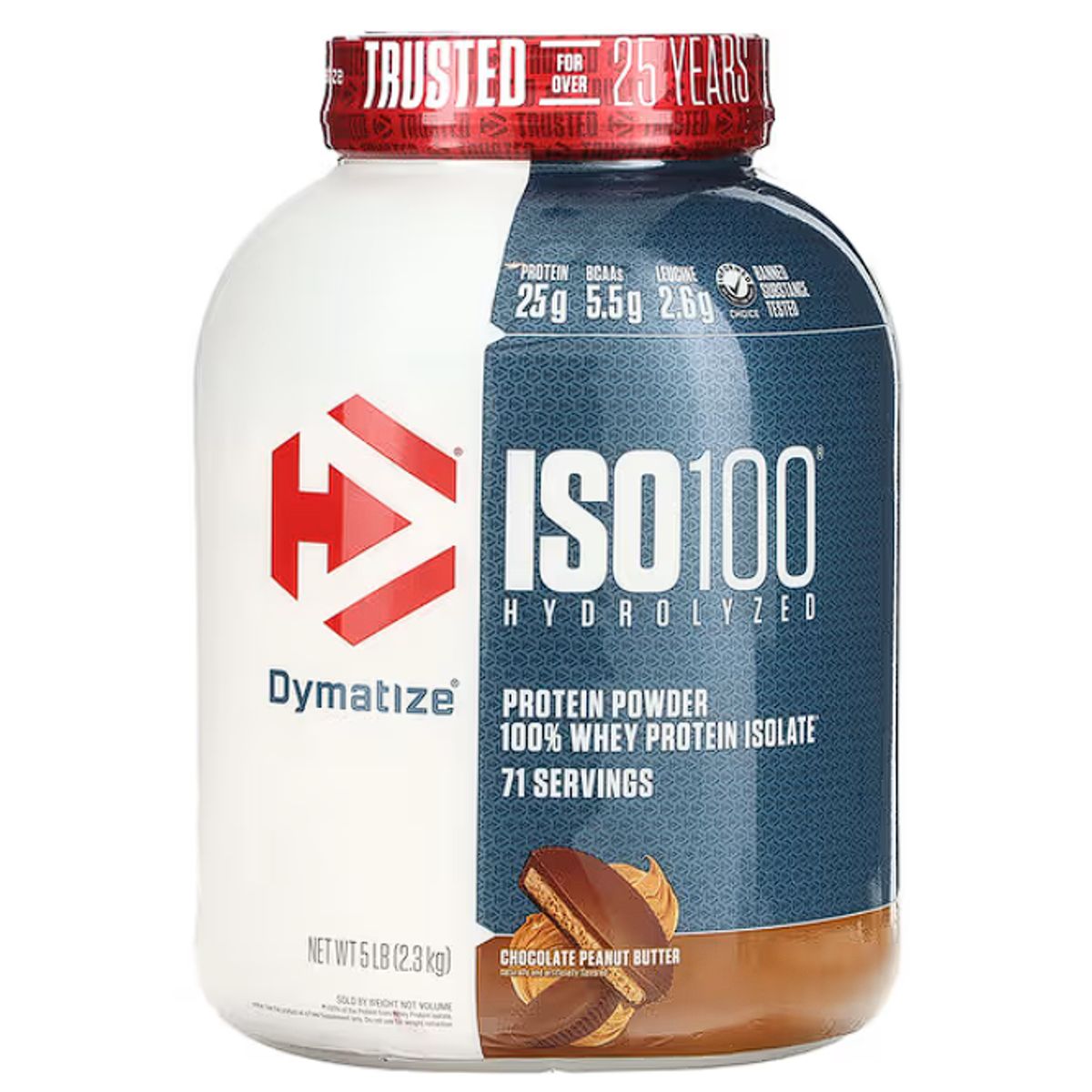 DYMATIZE - ISO100 Dymatize Mantequilla Mani 100% Hidrolizada 5LB