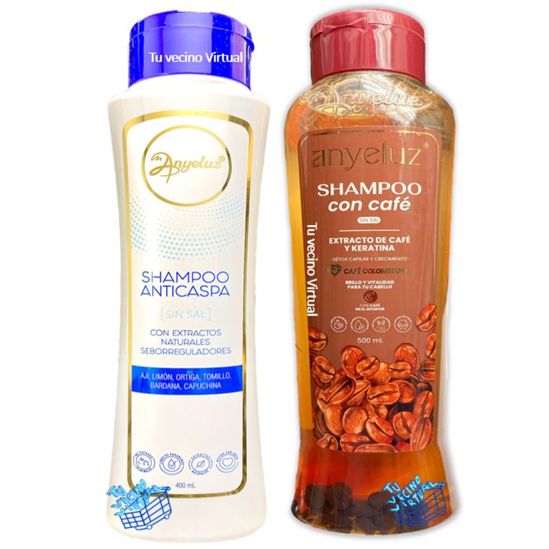 ANYELUZ - Shampoo Anticaspa Y de Cafe Anyeluz
