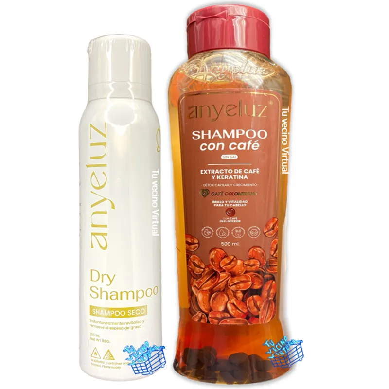 ANYELUZ - Shampoo Seco y Shampoo De Cafe Anyeluz