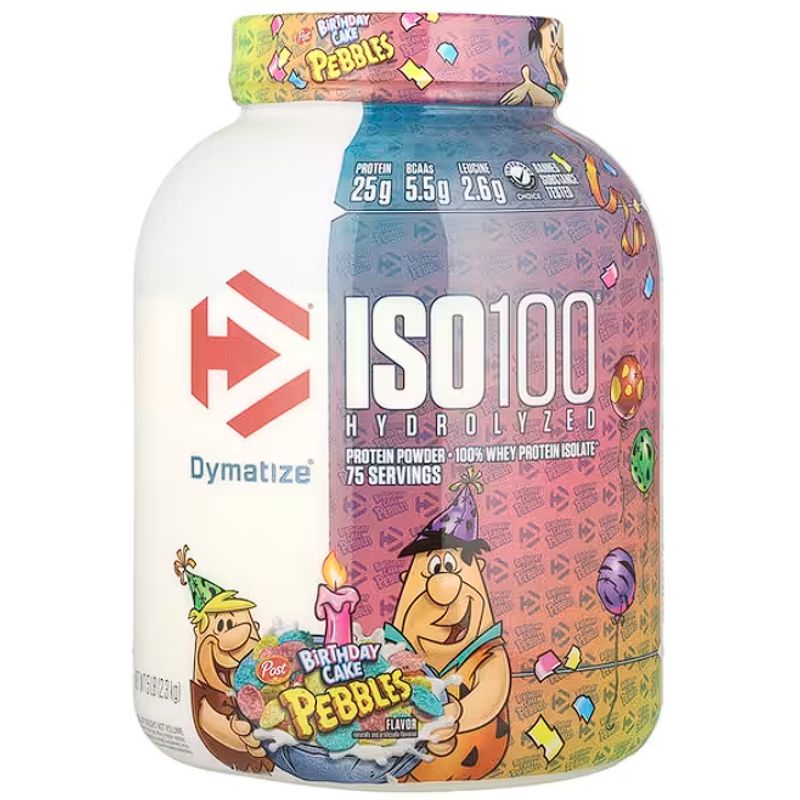 DYMATIZE - ISO100 Dymatize PASTEL DE CUMPLEAÑOS 100% Hidrolizada 5LB