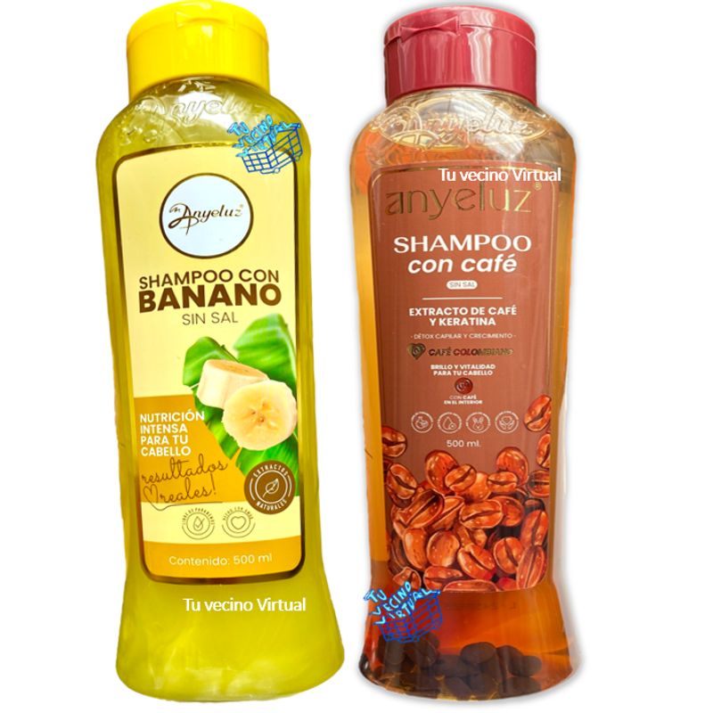 ANYELUZ - Shampoo de Cafe y banano X2 Anyeluz