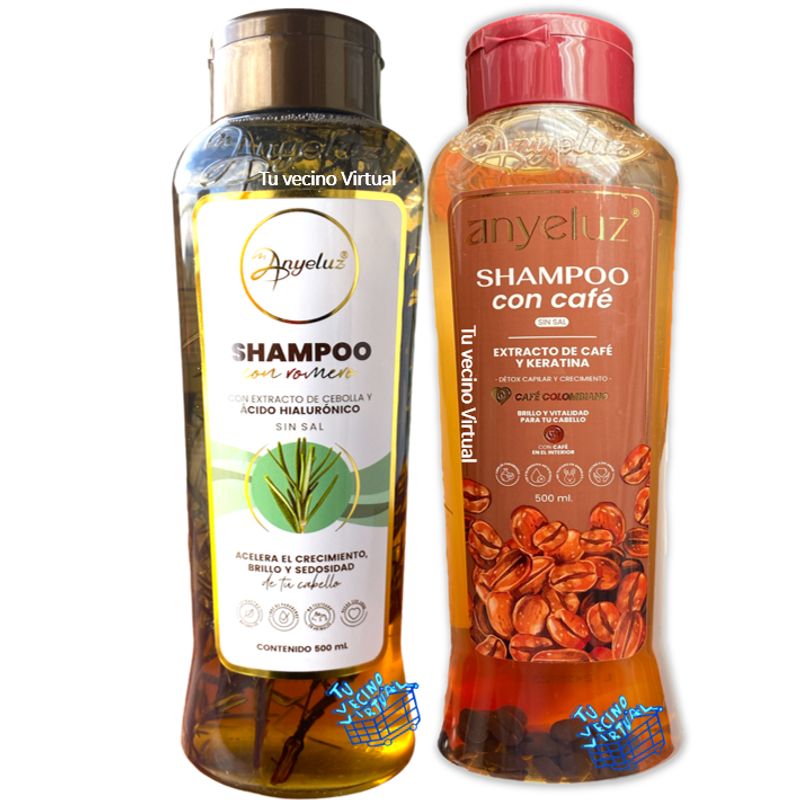 ANYELUZ - Shampoo de Cafe Y Romero Anyeluz x2