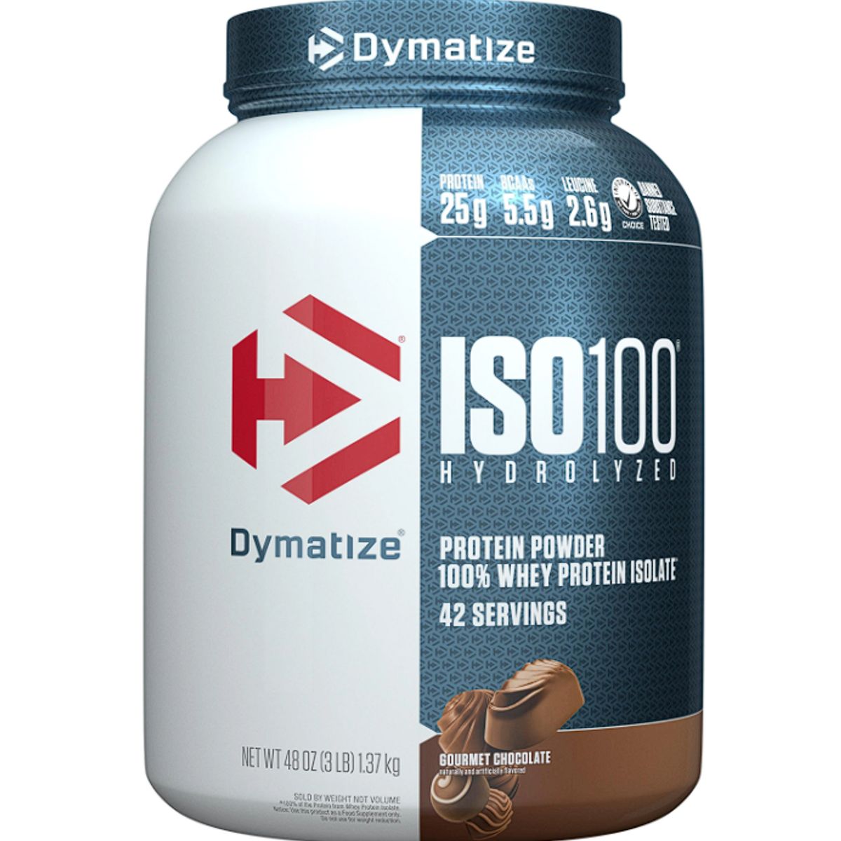 DYMATIZE - ISO100 Chocolate 100% Hidrolizada Premium Rápida Absorción 3LB