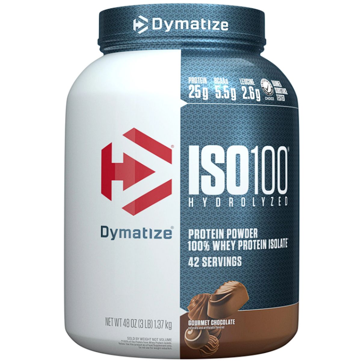 DYMATIZE - ISO100 Chocolate 100% Hidrolizada Premium Rápida Absorción 3LB