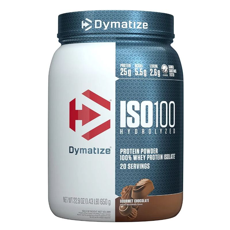 DYMATIZE - ISO100 Chocolate 100% Hidrolizada Premium Rápida Absorción 610g