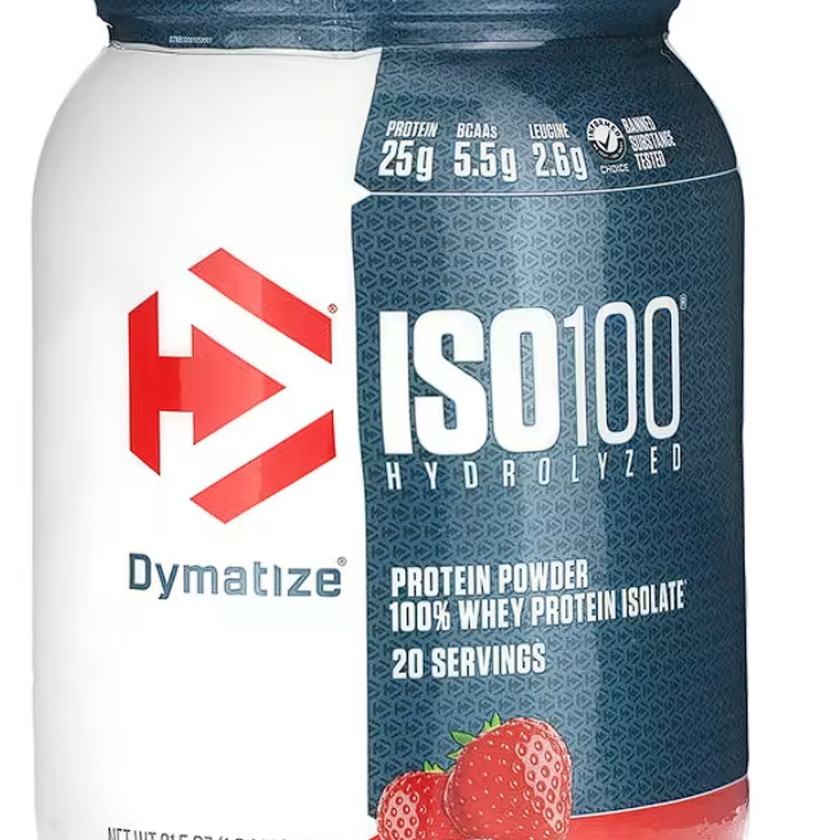 DYMATIZE - ISO100 Dymatize Fresa 100% Hidrolizada Premium Rápida Absorción 610g