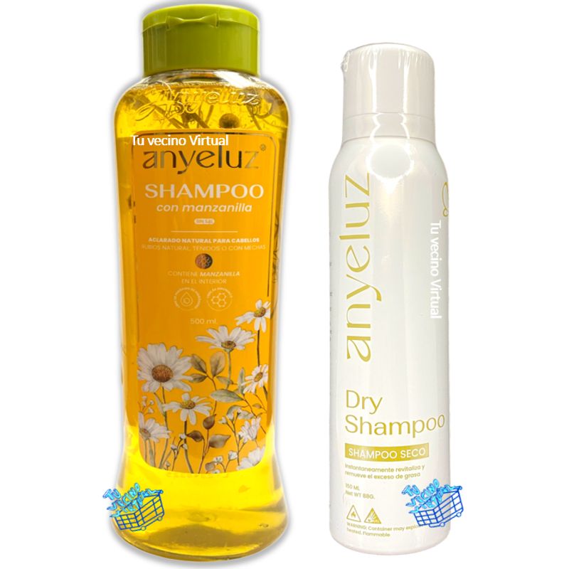 ANYELUZ - Shampoo Seco Y Shampoo de Manzanilla Anyeluz