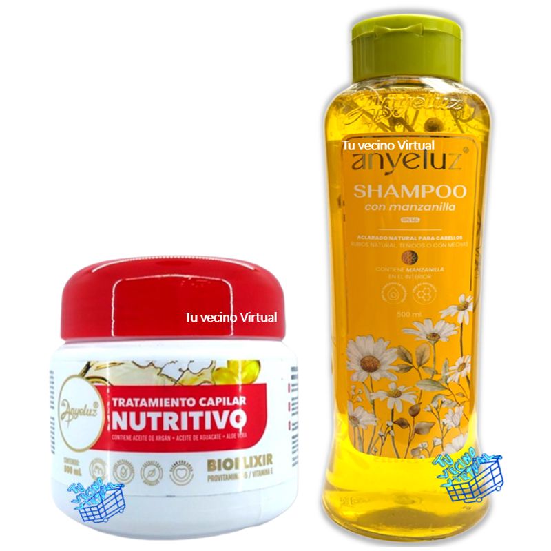 ANYELUZ - Shampoo Manzanilla y Tratamiento Capilar Anyeluz