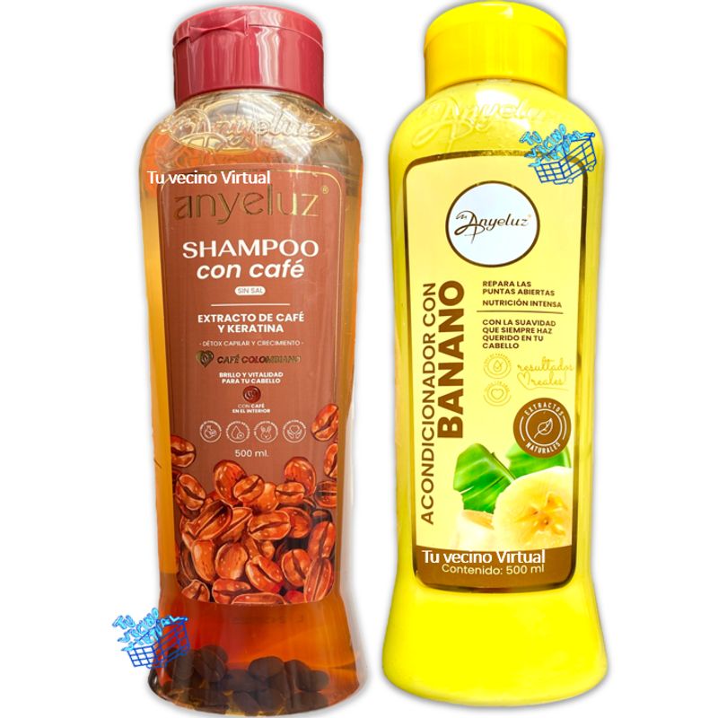 ANYELUZ - Shampoo Cafe Y Acondicionador Banano Anyeluz