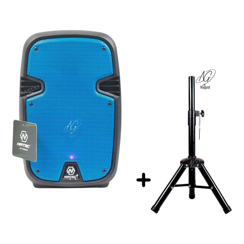 NIATEC - Parlante Cabina Recargable 6.5 Niatec Nt-pb9876 Bu Bt Tws+base