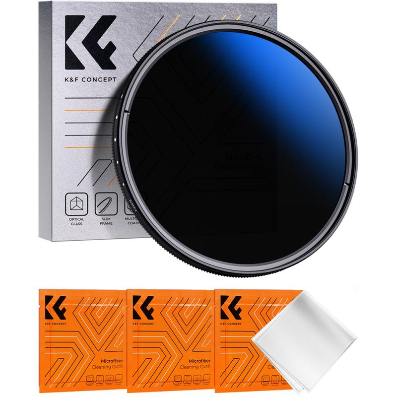 K&F CONCEPT - Filtro ND Variable 52mm ND2-ND400 Nano-K  K&F Concept