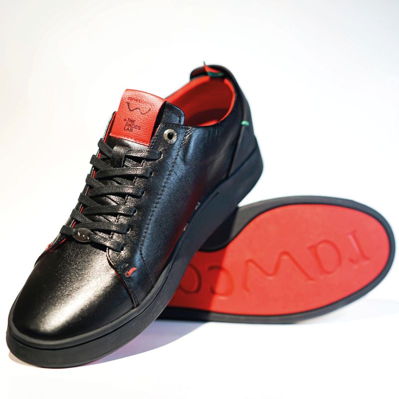 GENERICO - Tenis Cuero Negro Rawcacao Celio