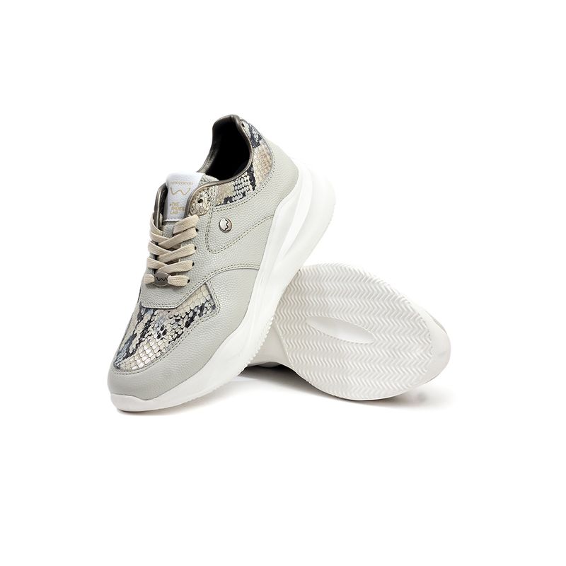 GENERICO - Tenis Cuero Beige x Azul Rawcacao Aura