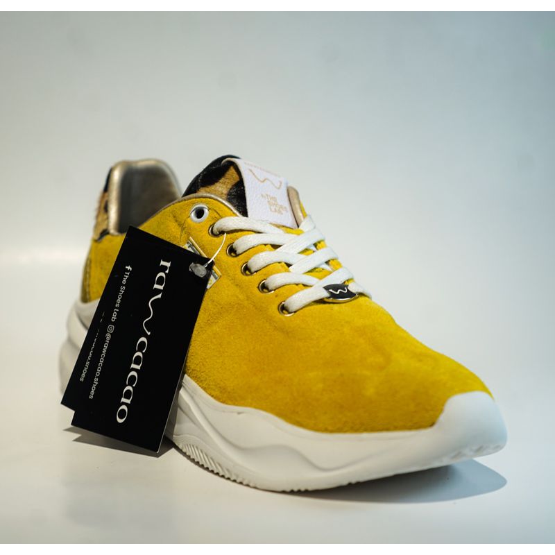 GENERICO - Tenis Cuero Gamuza Amarillo Rawcacao Dubai