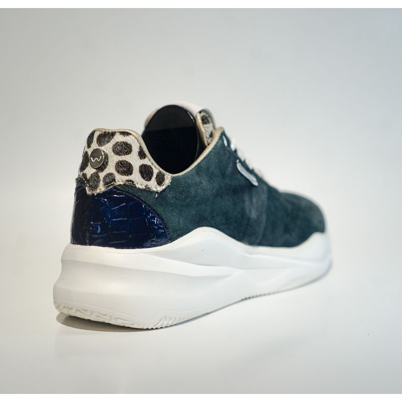 GENERICO - Tenis Cuero Gamuza Azul Rawcacao Dubai