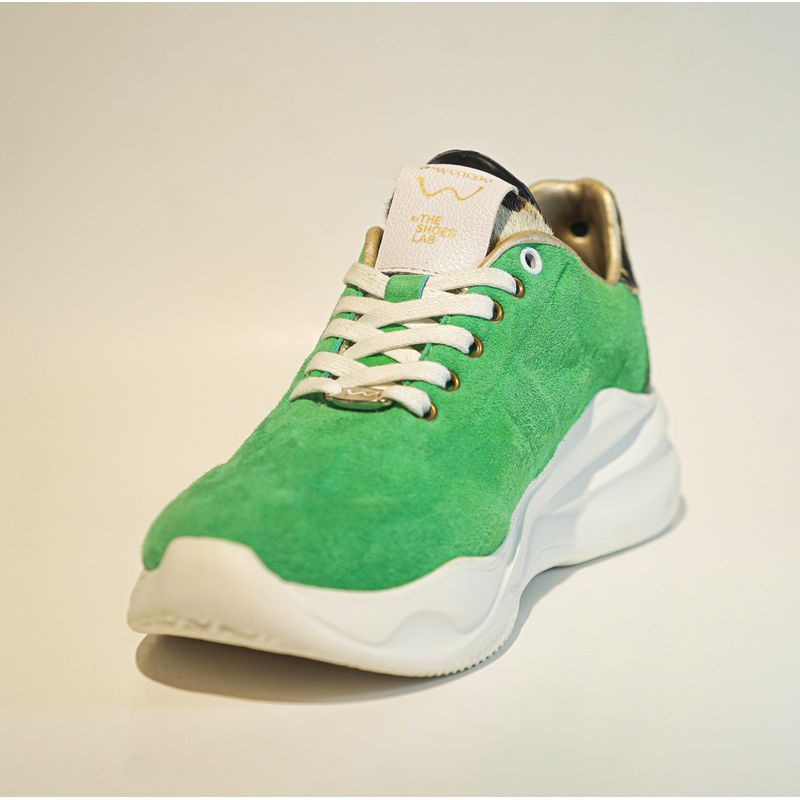 GENERICO - Tenis Cuero Gamuza Verde Rawcacao Dubai