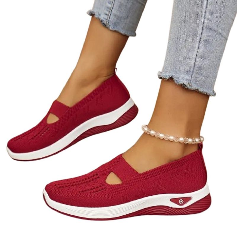 GENERICO - Zapatillas Ligeras para Mujer Color Rojo