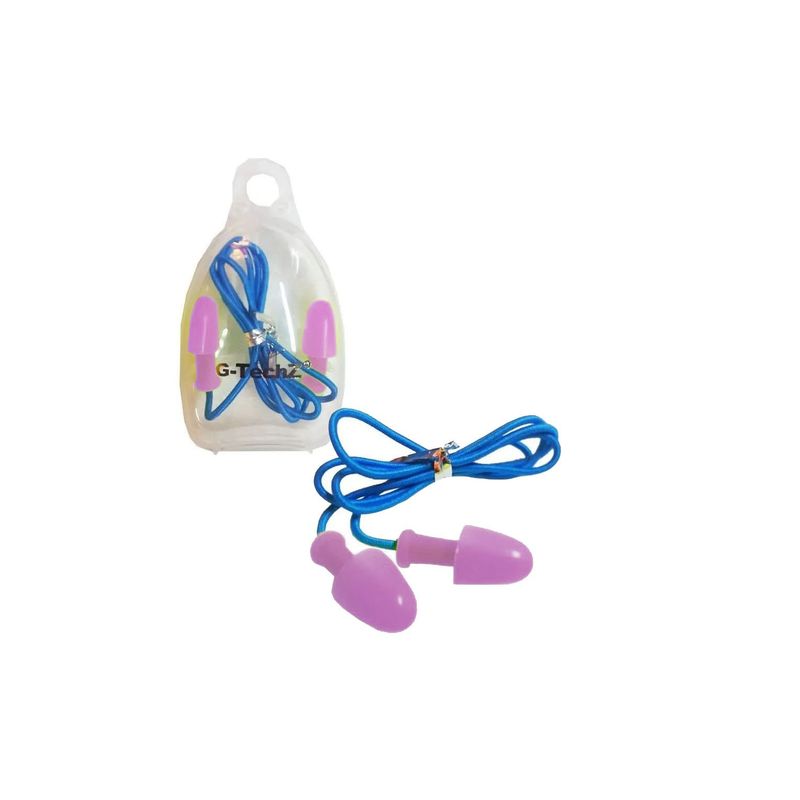 GENERICO - Tapa Oídos En Silicona Con Cordón Para Natación Agua