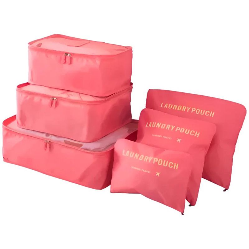 GENERICO - Organizador De Ropa De Viaje X6 Piezas Para Maleta Compacta