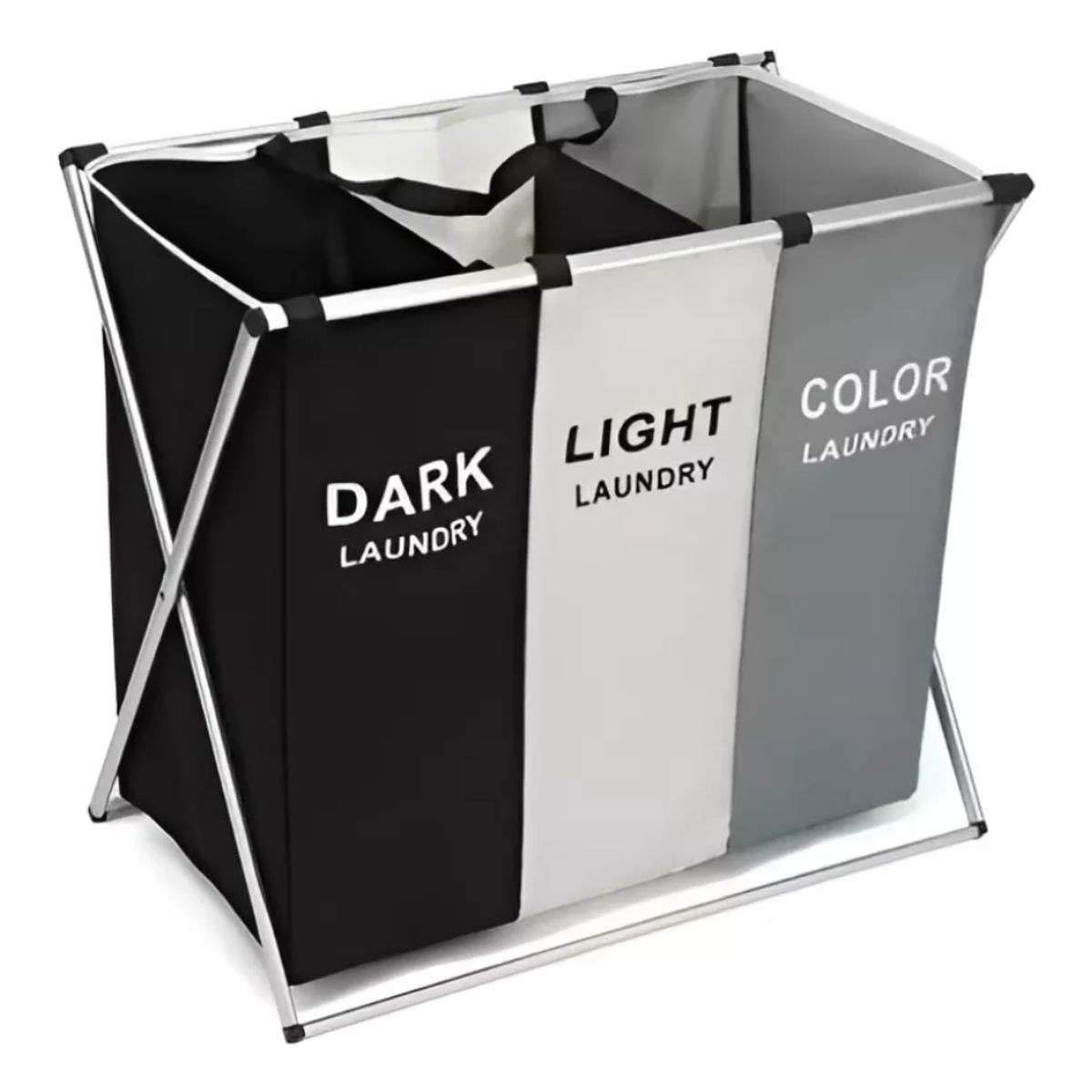 GENERICO - Cesto De Ropa Sucia Clasificador De Colores Con 3 Divisiones
