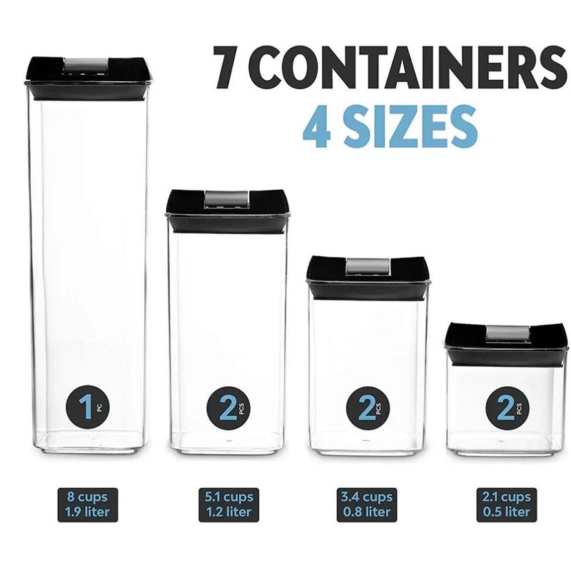 GENERICO - Organizador Frascos Herméticos Para Cocina X7 Recipientes