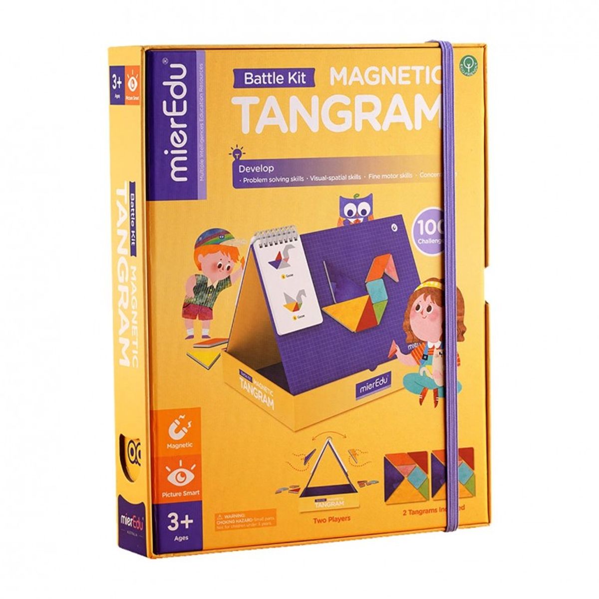 JUGANDO Y EDUCANDO - Juego Didáctico Tangram Magnético Con Desafíos Para Niños