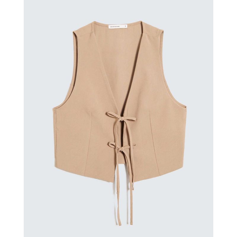 SEVEN SEVEN - Chaleco Para Mujer  Color Taupe Marca Seven Seven #28250134