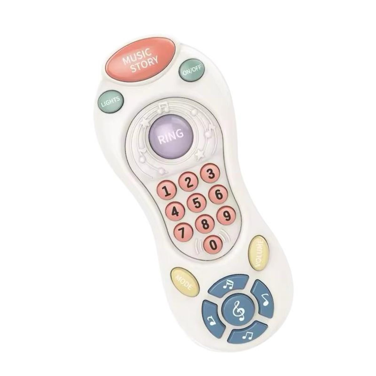 GENERICO - Juguete Teléfono Didáctico Con Luces Y Sonidos Blanco