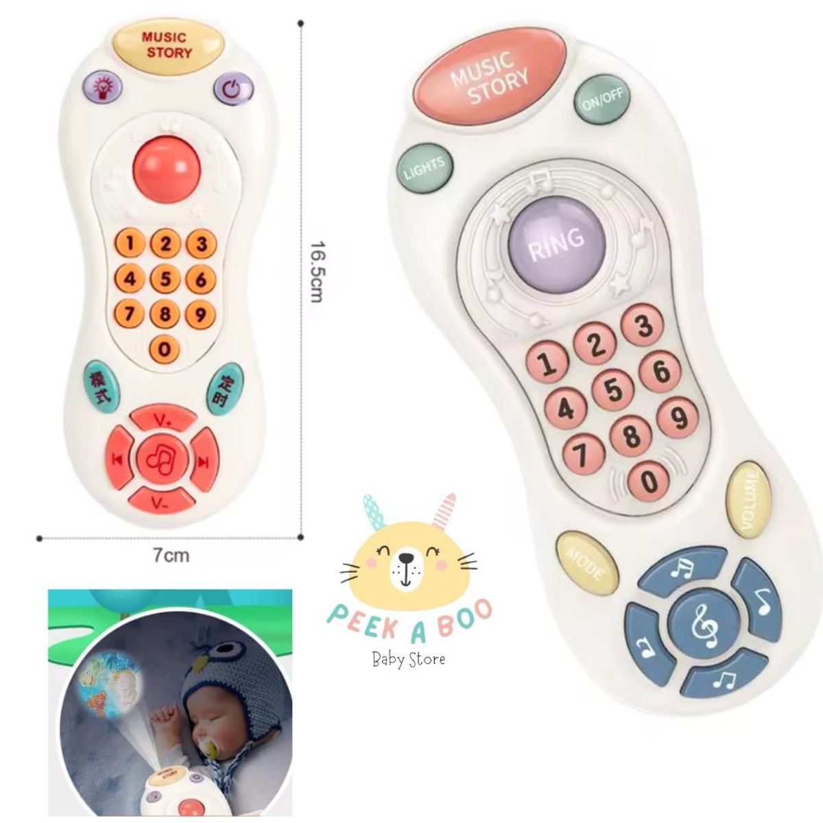 GENERICO - Juguete Teléfono Didáctico Con Luces Y Sonidos Blanco