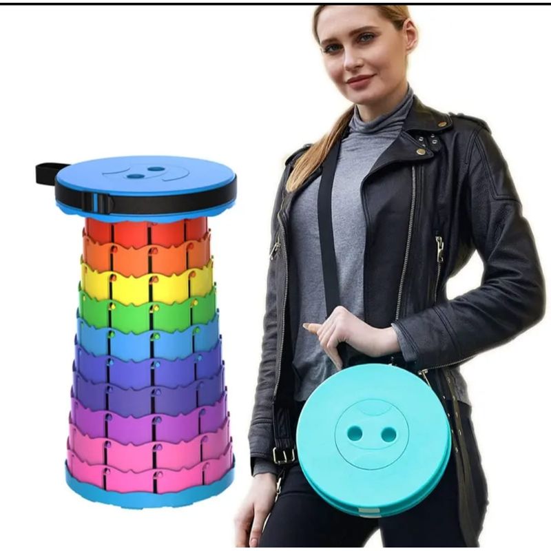 GENERICO - Silla Butaco Plegable Tamaño Ajustable ARCOIRIS