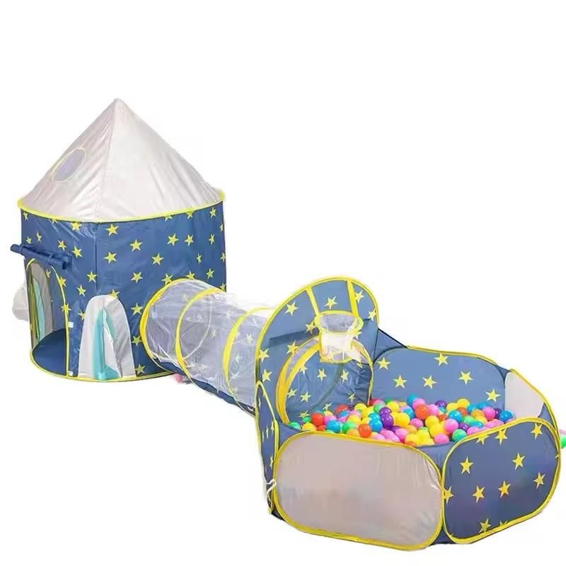 GENERICO - Carpa Castillo Tunel Mas 50 Pelotas Bebes Nuevo Azul