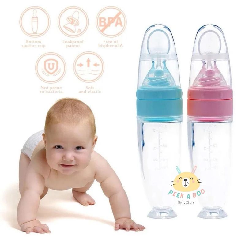 GENERICO - Tetero Cuchara Biberón Punta En Silicona Para Bebés Y Niños
