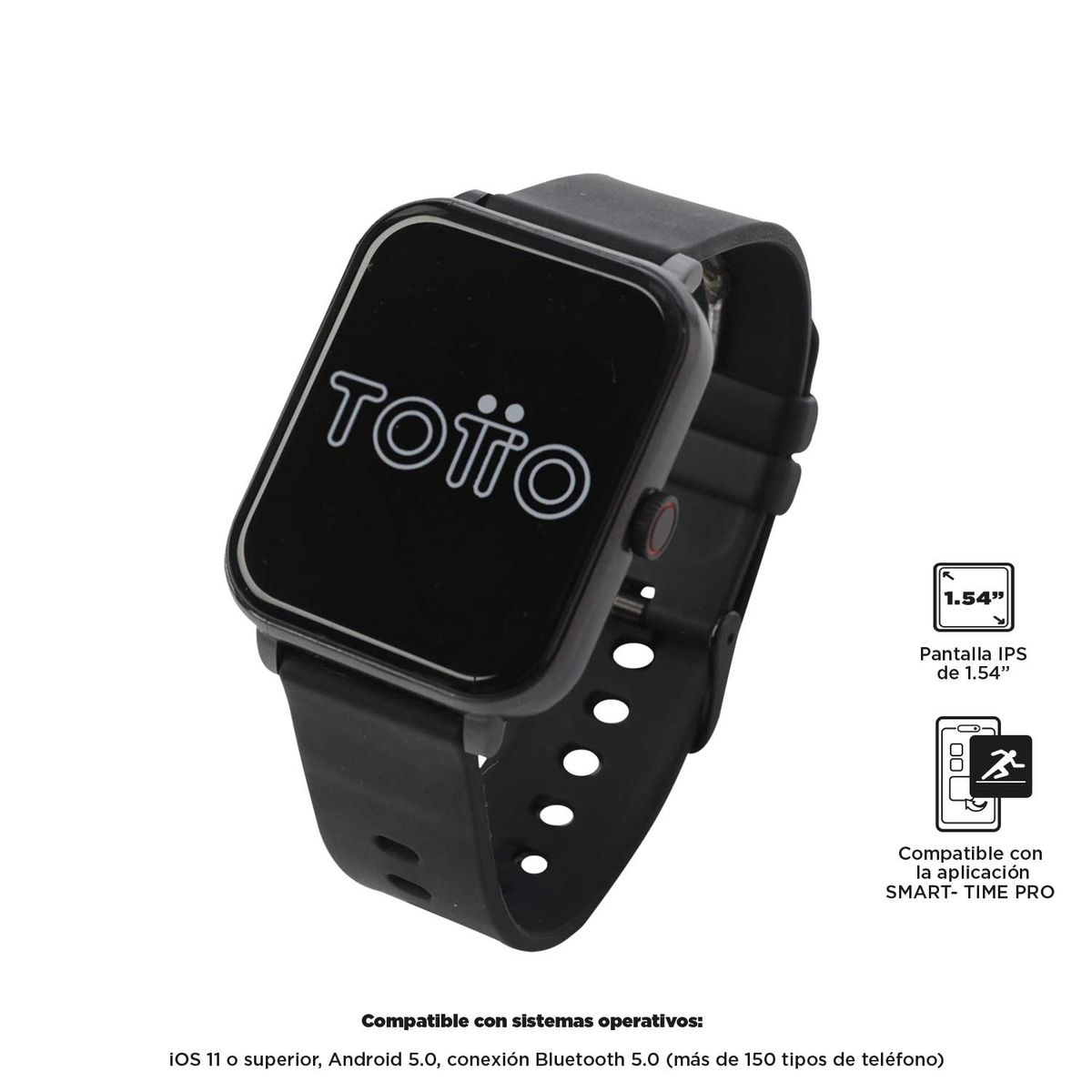 TOTTO - Reloj Inteligente Para Hombre Negro Smart F33 Totto