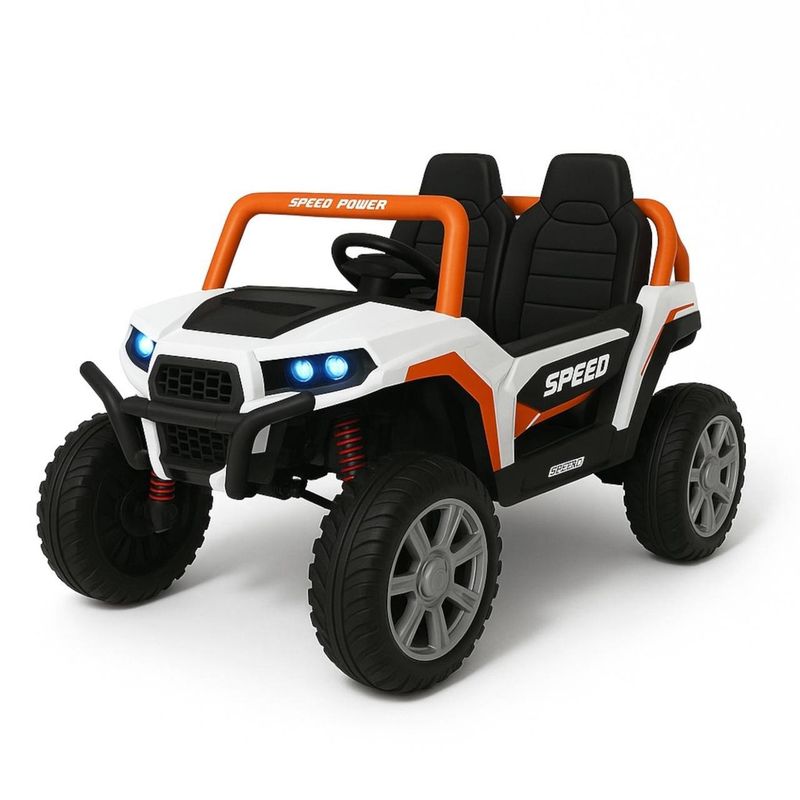 BRITOCHET - Carro Eléctrico Recargable Niño Montable 1 a 5 Años REF CAM380 NARANJA