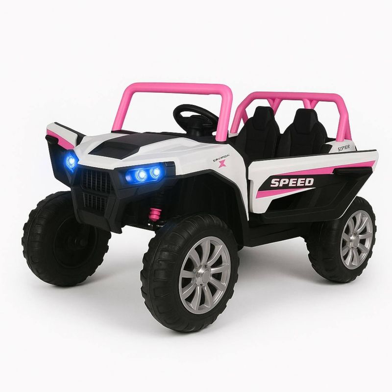 BRITOCHET - Carro Eléctrico Recargable Niño Montable 1 a 5 Años REF CAM380 ROSADO