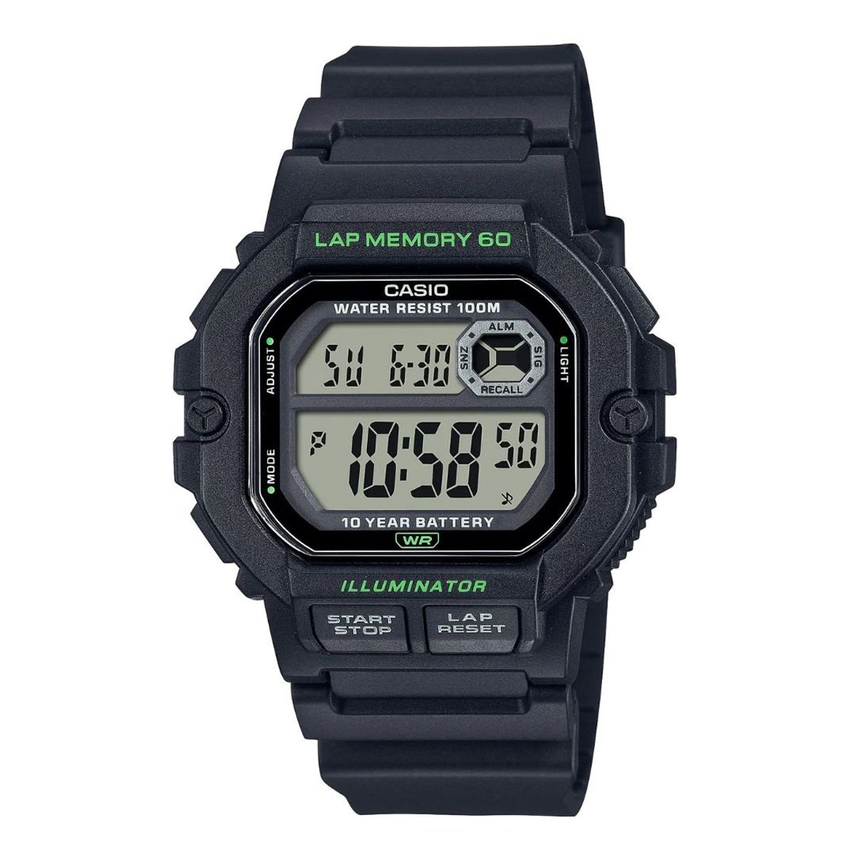 CASIO - Reloj Casio Modelo WS-1400H-1A Diseño Deportivo