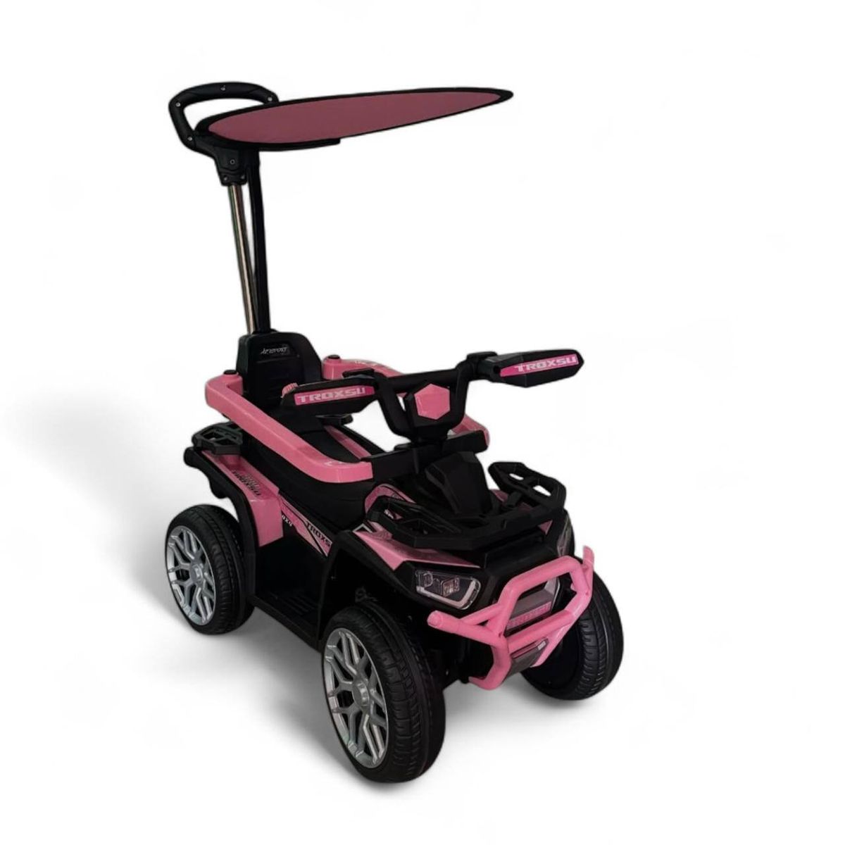 BRITOCHET - Carro Paseador Eléctrico Niños C/Remoto Giratorio 1 a 4 Años REF CUA221 ROSADO