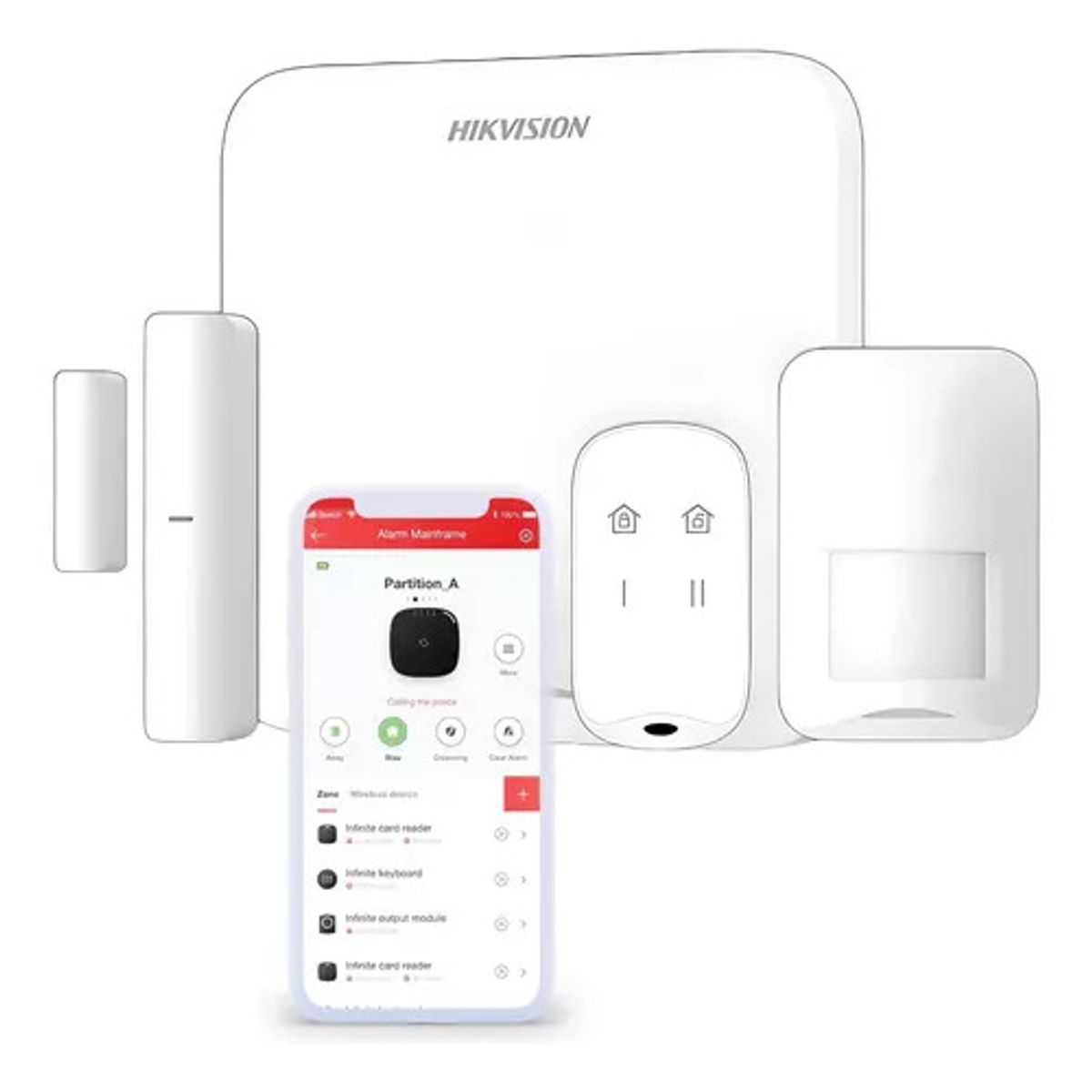 HIKVISION - DS-PA201P-KIT-16WB - Kit De Alarma Inalámbrico Ax Home Wi-fi