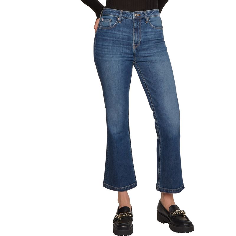 TOMMY HILFIGER - Jeans azul con corte de pescador y con logo Tommy Hilfiger