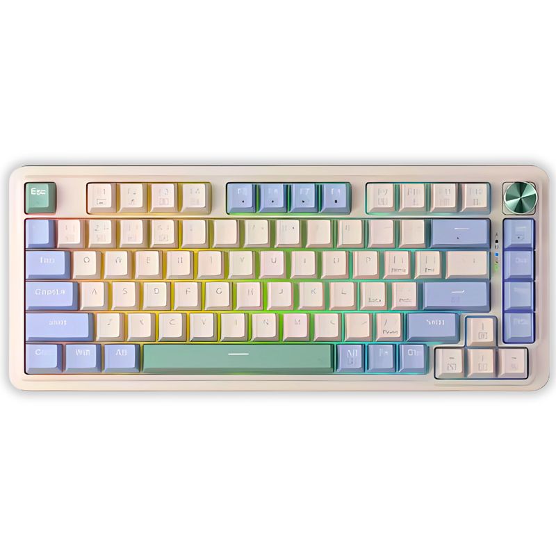 REDRAGON - TECLADO REDRAGON UCAL PRO K673CPG-RGB-PRO-SP CREMAPURPURAVERDE