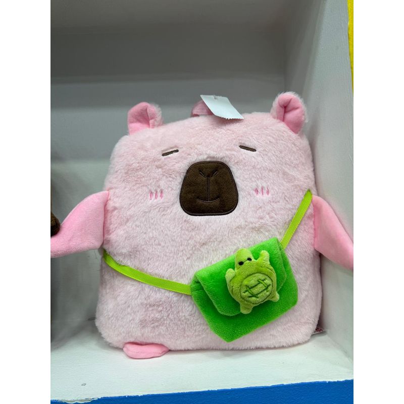 SHUGS - Mochila Infantil de Peluche - Capibara Dormilón con Tortuguita