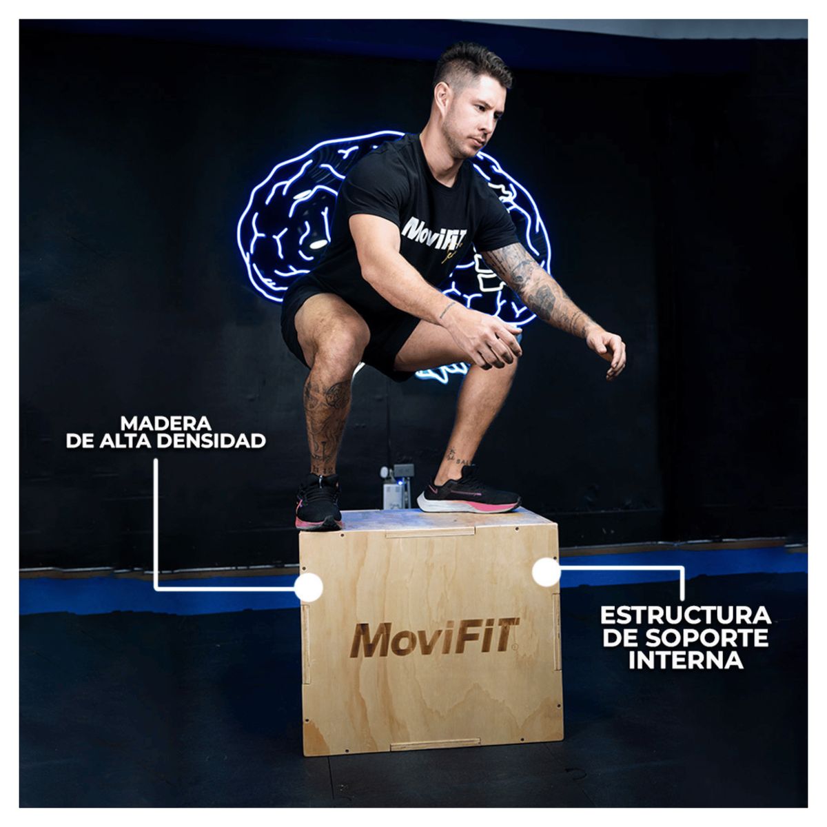 MOVIFIT - Cajón Crossfit Pliométrico Profesional Madera 3 Alturas
