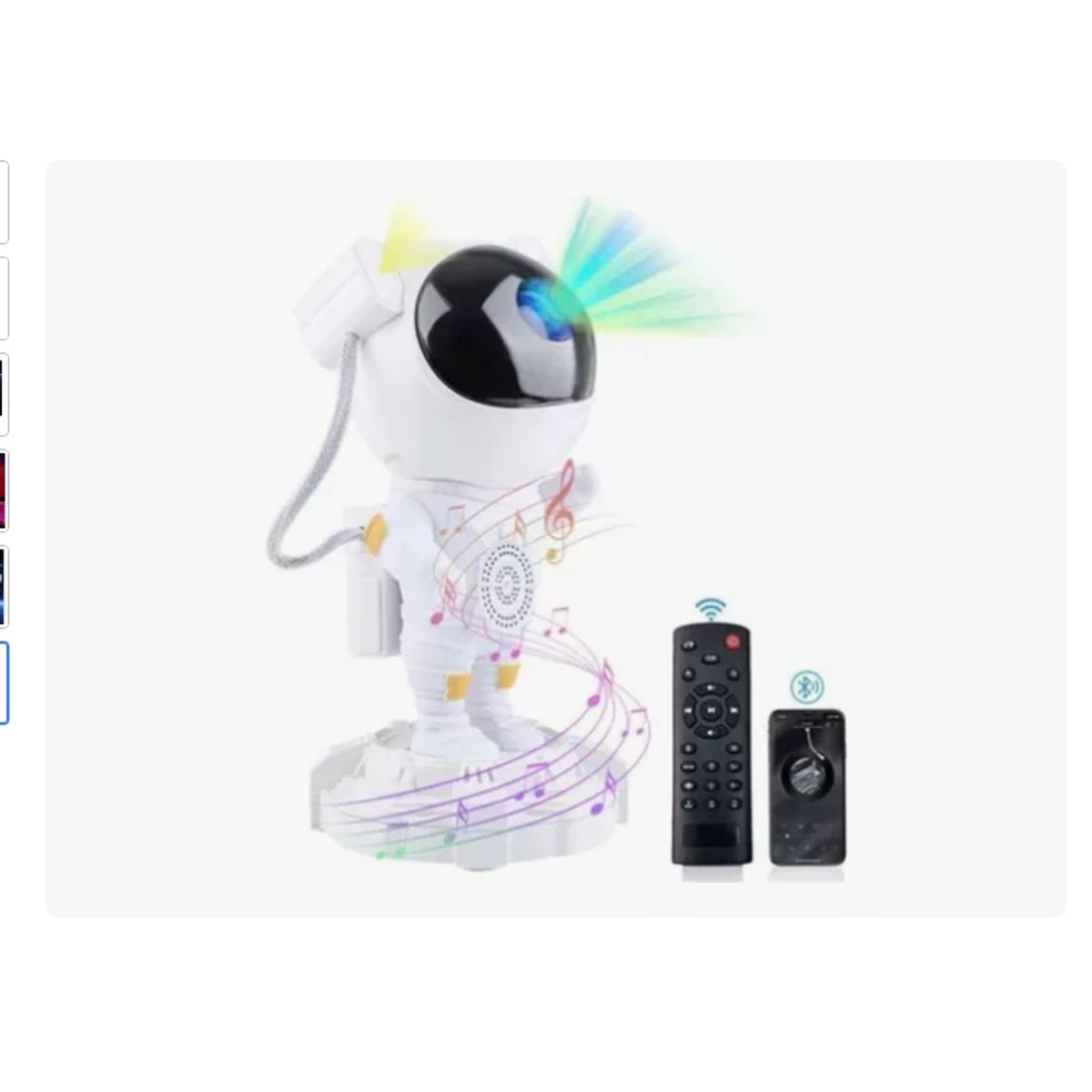 INFANTILES CAJUROMIX - Proyector Astronauta Galaxia Bluetooth Parlante + Control