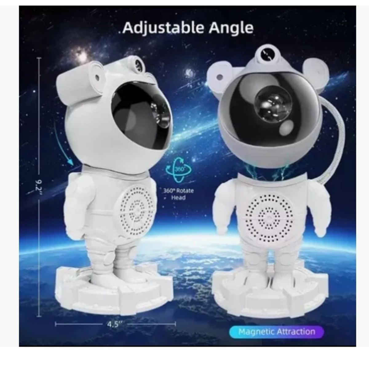 INFANTILES CAJUROMIX - Proyector Astronauta Galaxia Bluetooth Parlante + Control