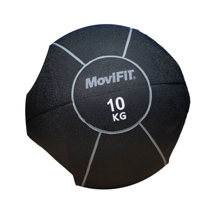 MOVIFIT - Balón Medicinal con Agarre de Caucho 10 kg Funcional