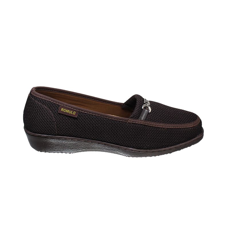 ROMULO - Zapato Mocasín Textil Hebilla Decorativa